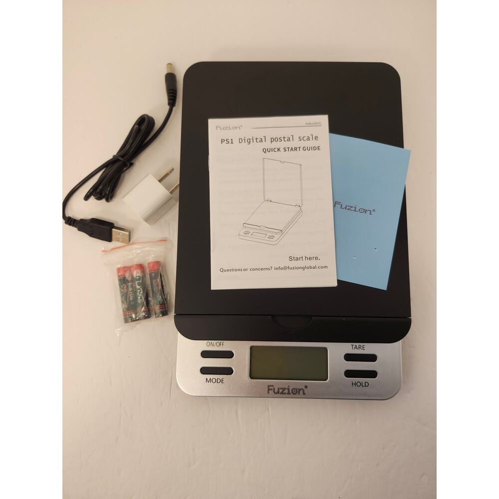 Fuzion PS1 Digital Postal Scale 86# Capacity Open Box TESTED Batteries 5VC